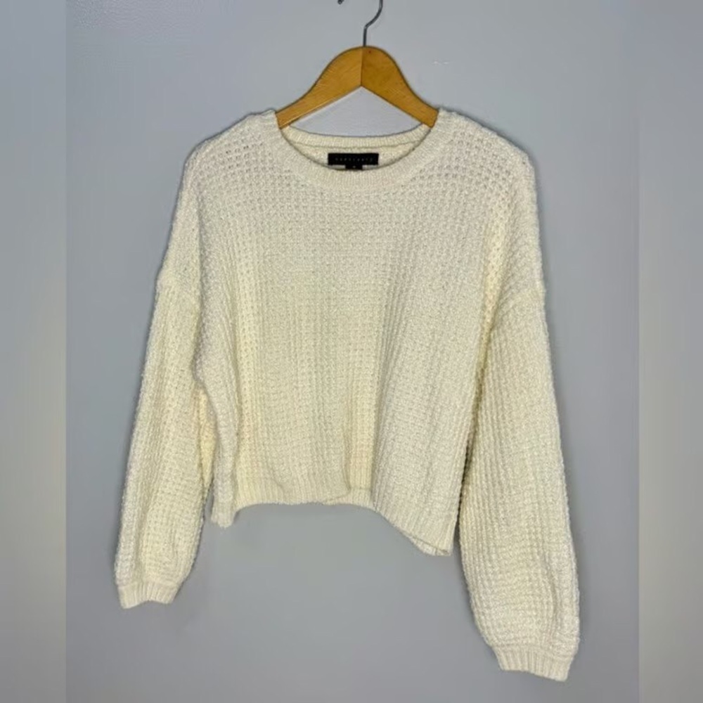 Sanctuary Cream Knit Crew Neck Sweater | M